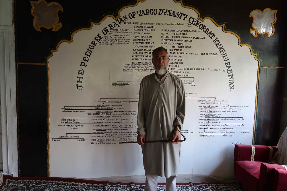 Decendent of the Khan of Baltistan still lives in Turtuk, India. He loves to explain his entire family tree of Khans to you!